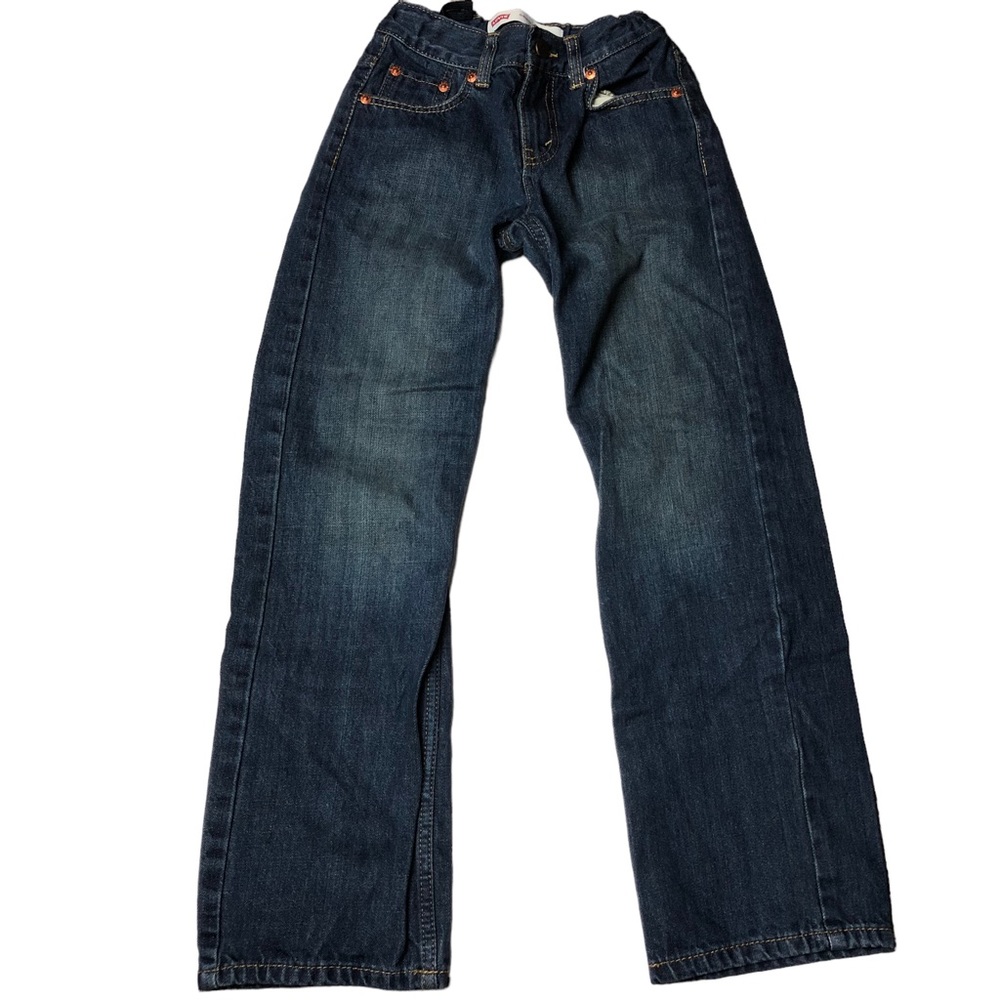 Boys Levi’s 10 SLIM 550 Blue Jeans Relaxed Fit Adjustable Waist 5 Pocket 23”x25”